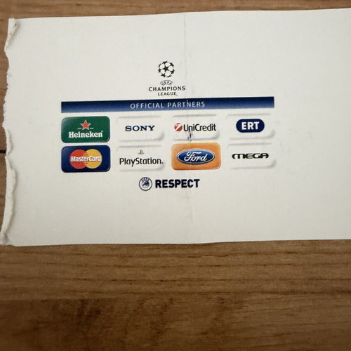 UEFA Champions League 2009 Olympiacos vs AZ Alkmaar Ticket like new