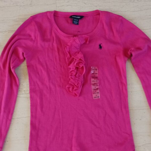 Ralph Lauren blouse pink long sleeve kids 12-14 years new