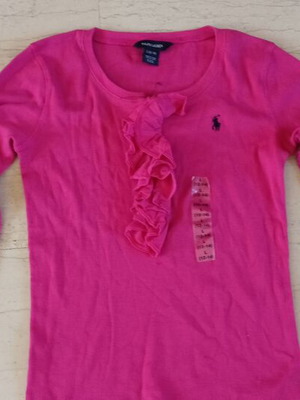 Ralph Lauren blouse pink long sleeve kids 12-14 years new