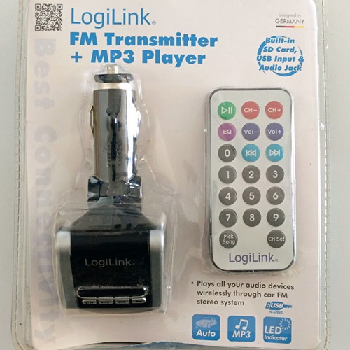 LogiLink FM0001A FM Transmitter + MP3 Player new, sealed