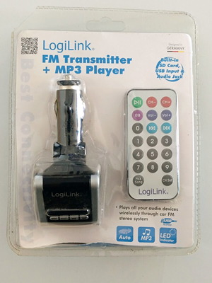 LogiLink FM0001A FM Transmitter + MP3 Player new, sealed