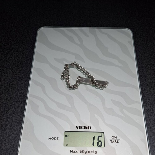 Vintage unisex identity bracelet made of pure silver 1000 used