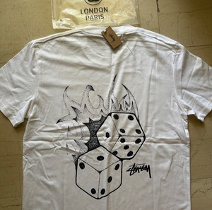 Stussy Fire Dice Tee White