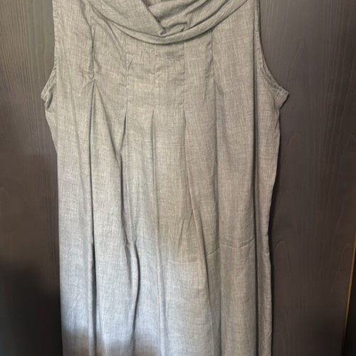 Linen summer dress gray new Zakcret XXXL