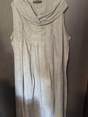 Linen summer dress gray new Zakcret XXXL