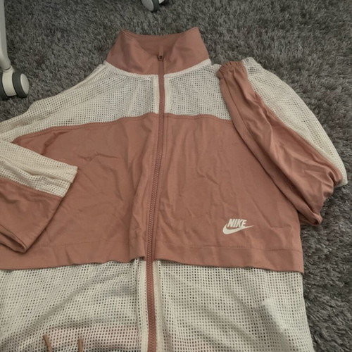 Nike jacket used, size M, white and pink