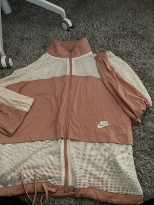 Nike jacket used, size M, white and pink