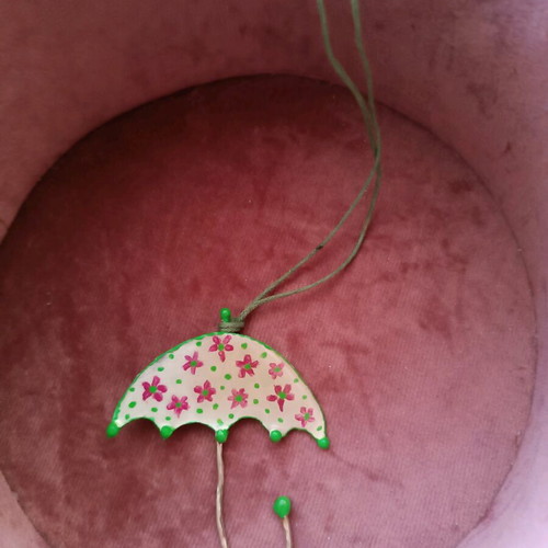 Handmade necklace like new with long cord