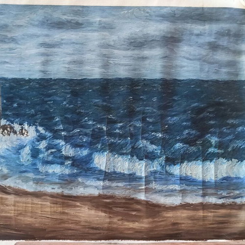 Canvas painting made to order 47 x 64 cm without frame