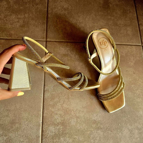 The Fashion Project gold platform sandals size 38 like new