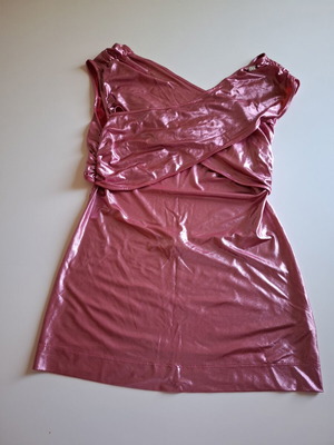 Miss Sixty pink metallic blouse size L like new