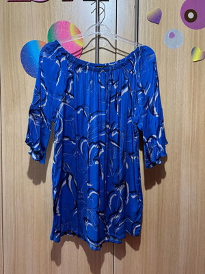 Blue airy blouse like new, size XL