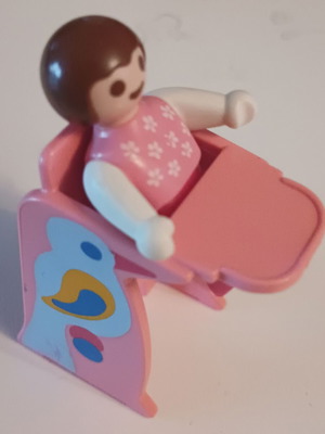 Playmobil baby in feeding chair used