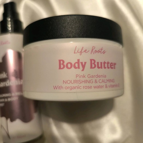 Pink Gardenia Life Roots Body Mist and Body Butter like new
