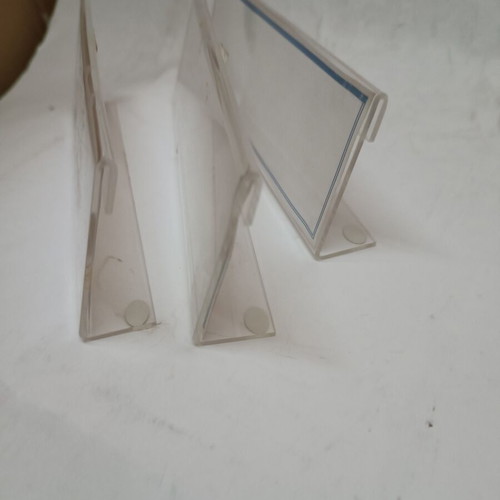 Plexiglass Stands Set of 3, New, 18x6.5x2.5 cm