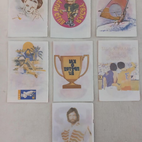 Sidertypa magazine scraps used, lot of 34 double and 40 single pages from 1980s