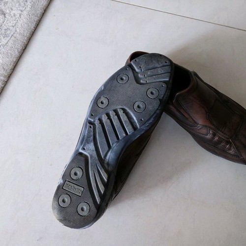 Robinson men's leather shoes brown like new, slip-ons
