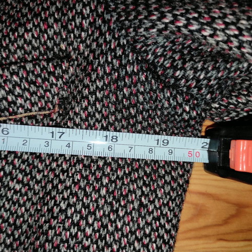 Vintage blazer used, grey with burgundy lining, size M