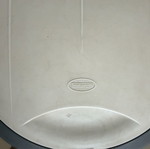 Trash bin with push button lid