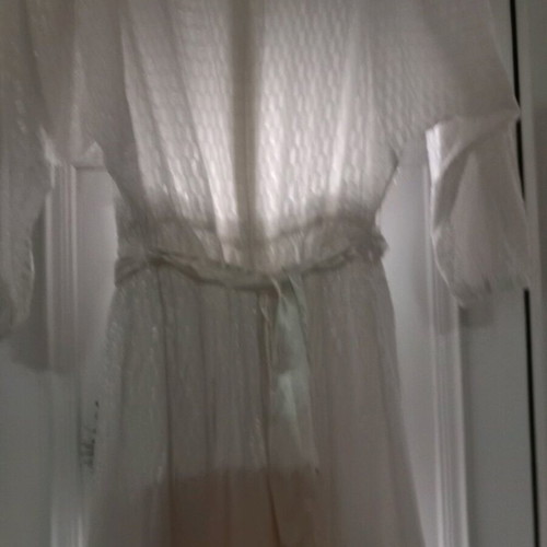 Maxi wedding dress white like new with satin belt
