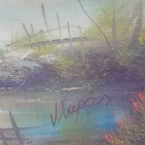 Maras paintings used, 1960s, set of 2