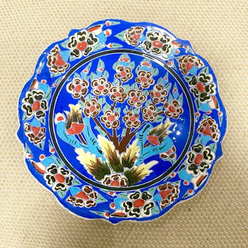 Kutahya plates collectible, handmade, set of 3 pieces