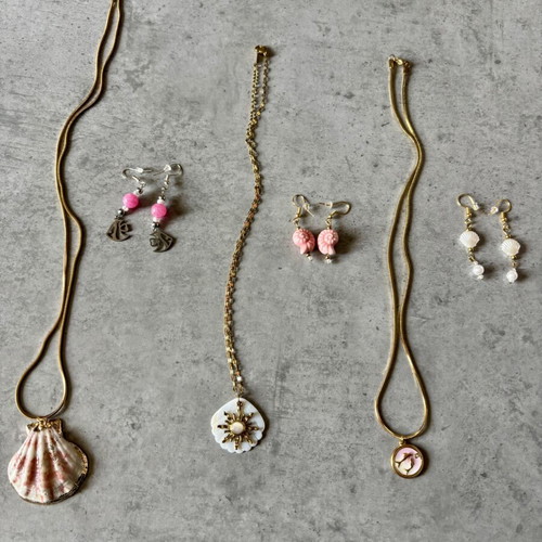 Summer jewelry set like new, colorful, 6 pieces
