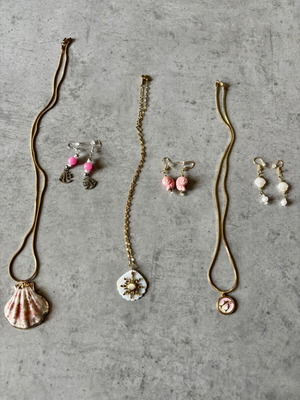 Summer jewelry set like new, colorful, 6 pieces