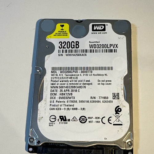 HDD 2.5 320GB WD WD3200LPVX like new