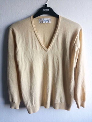 Wool cardigan men's like new, beige, size L-XL