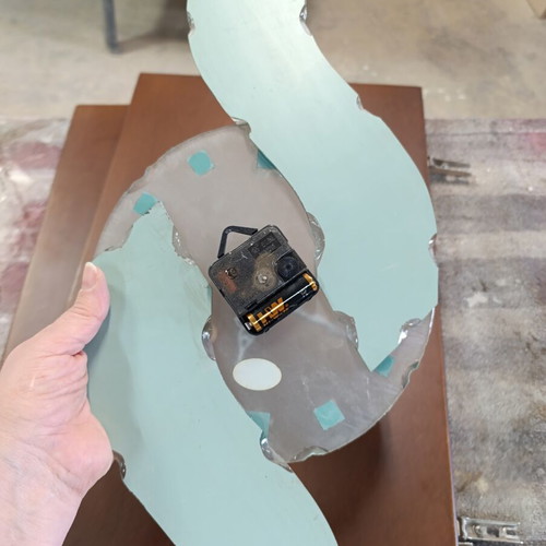 Handmade wall clock unique, like new, analog