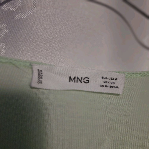 Mango green long-sleeve mint blouse size S like new
