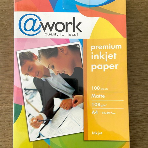 Premium InkJet Paper 108gr A4 Matte new, pack of 100