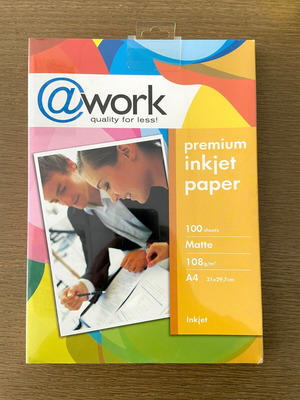 Premium InkJet Paper 108gr A4 Matte new, pack of 100