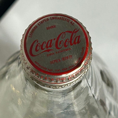 Coca Cola glass bottle 1 liter like new with original cap
