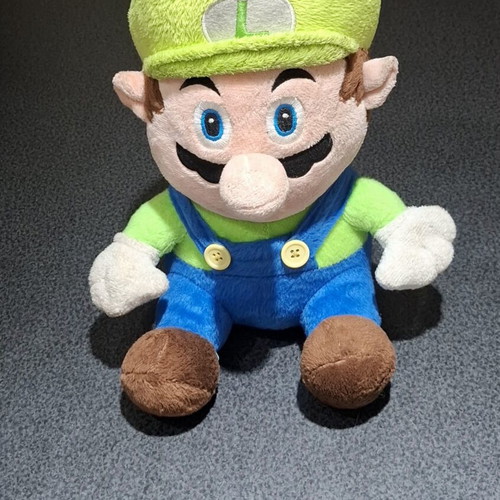Super Mario Luigi plush toy 33cm used, Nintendo Simba