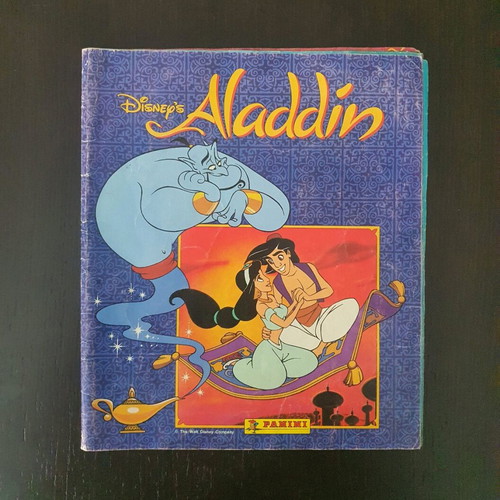 Panini Aladdin album used with 219 stickers, 94% complete