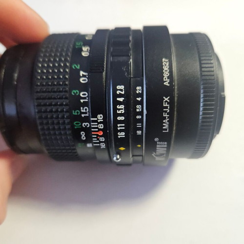 Fujica EBC Fujinon-W 35mm f/2.8 lens like new with adapter and UV filter