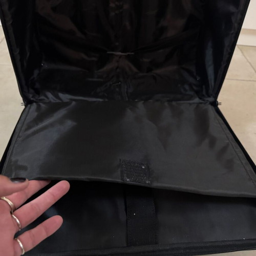 Laptop black fabric cabin travel suitcase like new with 4 wheels