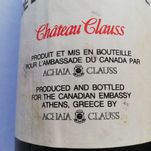 Chateau Clauss Reserve de L'Ambassade 1985 wine like new