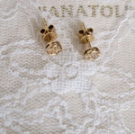 Anatol Diamond Covered Stud Earrings 18K Rose Gold like new