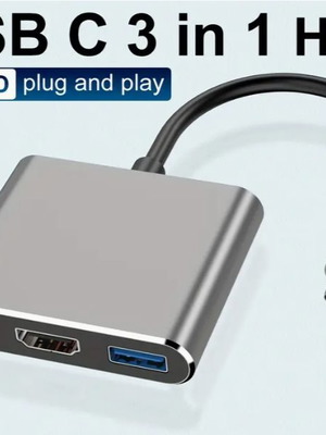 Dual Screen Adapter HDTV 4K VGA 1080P USB 3.0 PD 100W Type C