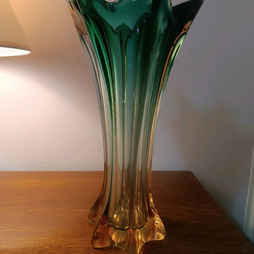 Murano sommerso authentic crystal vase new