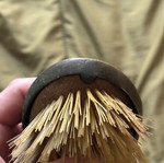 Old carved handmade bronze brush used, 18th-19th century