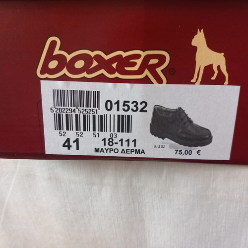 Boxer leather casual shoes size 41 new, black