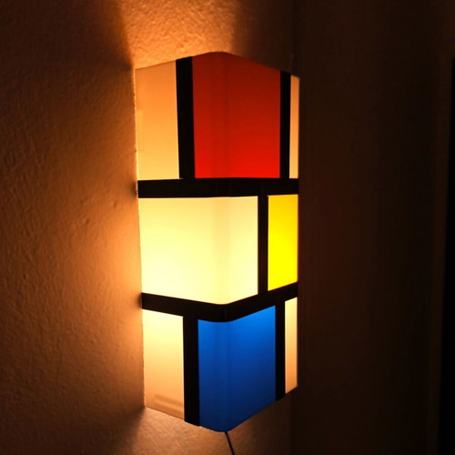 Wall Light Plexiglass Mondrian Style Bauhaus De Stijl Design new