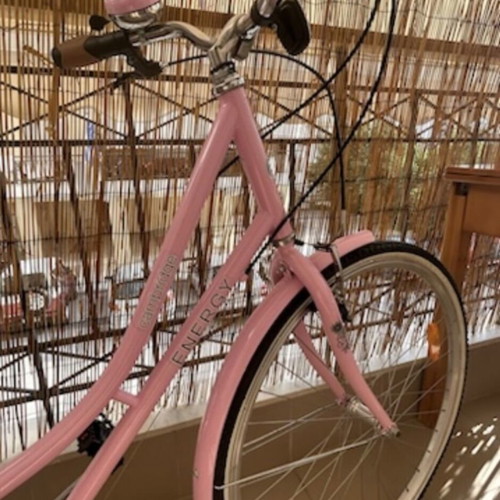Cambridge Energy pink city bike, vintage style
