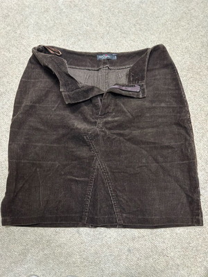 Corduroy mini skirt Madin used, brown, size S