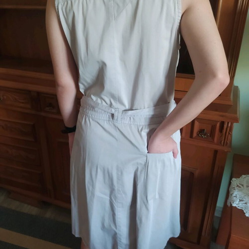 Sarah Lawrence dress used, summer gabardine gray, size XXL