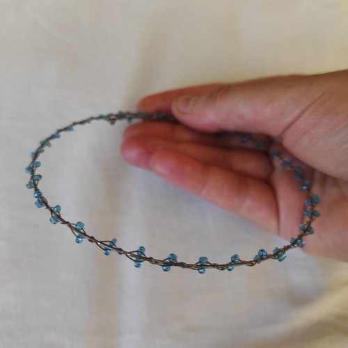 Choker necklace with turquoise beads